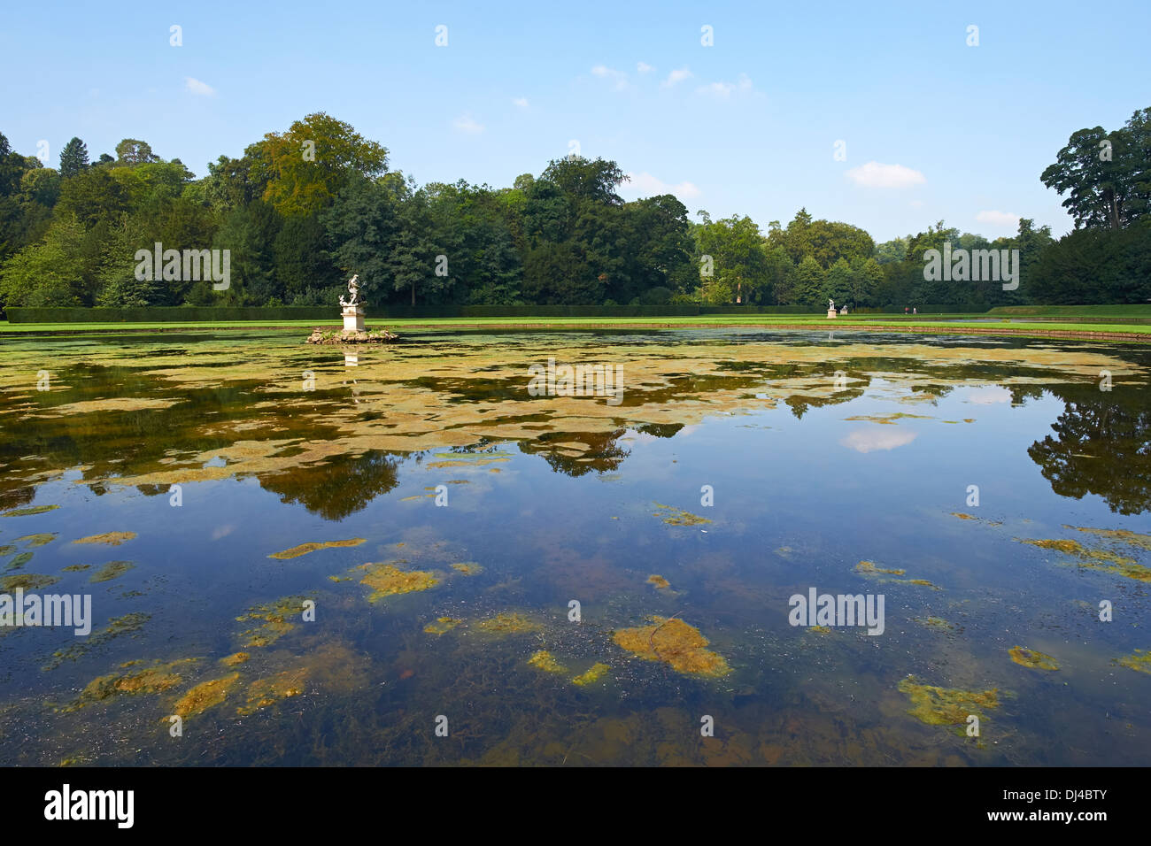 The grounds of Fountains Abbey North Yorkshire England Stock Photo Alamy