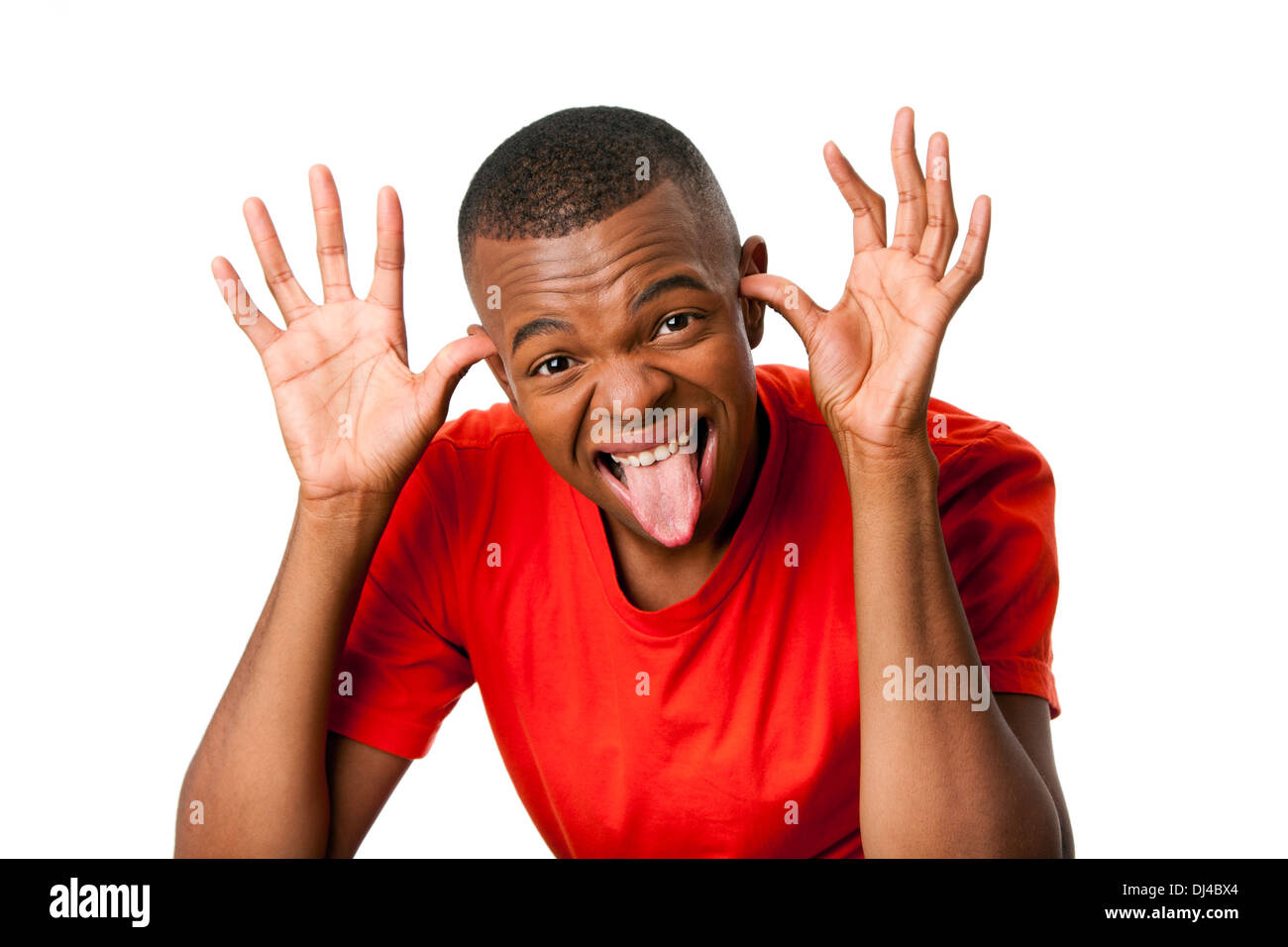 Funny expression - Peekaboo Stock Photo