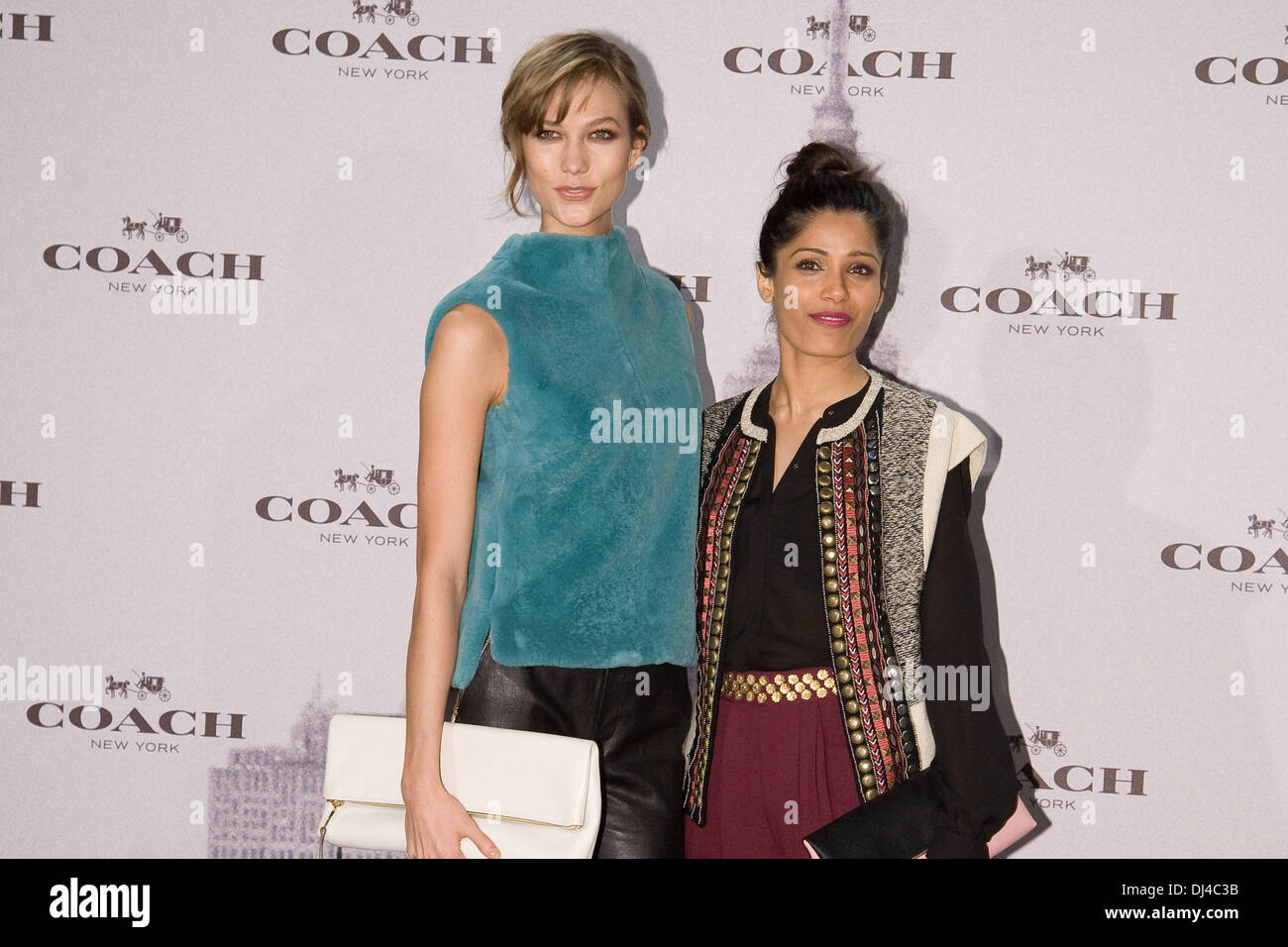 Madrid, Spain. 20th Nov, 2013. Model Karlie Kloss (L) and actress