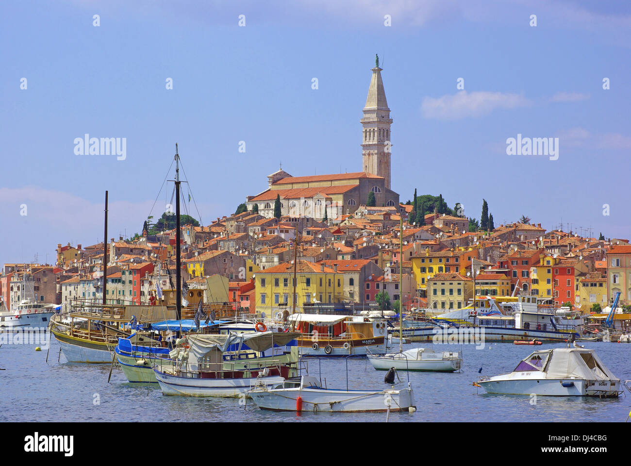 the coastal town of rovinij Stock Photo