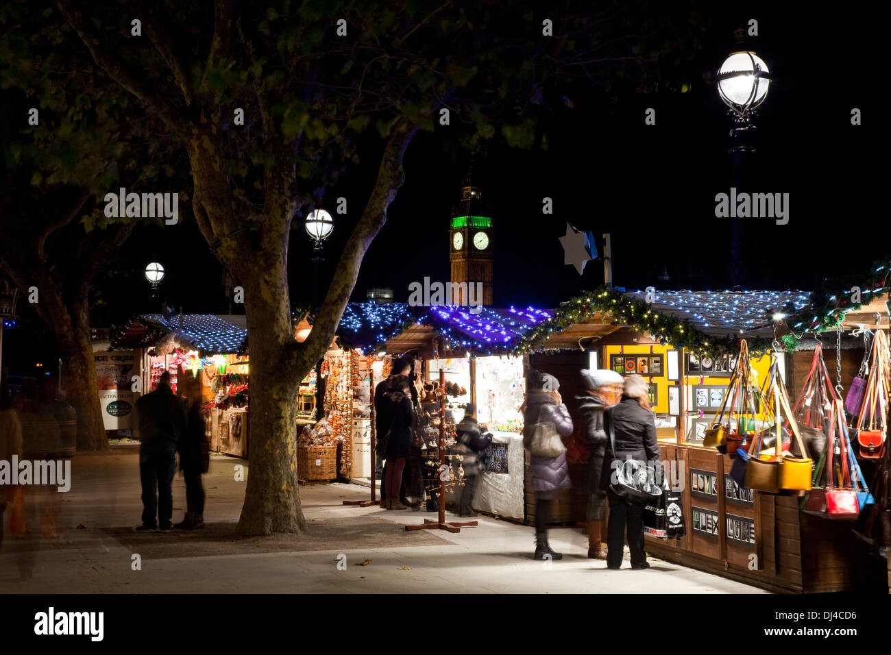 Christmas Market, The Southbank, London, England Stock Photo
