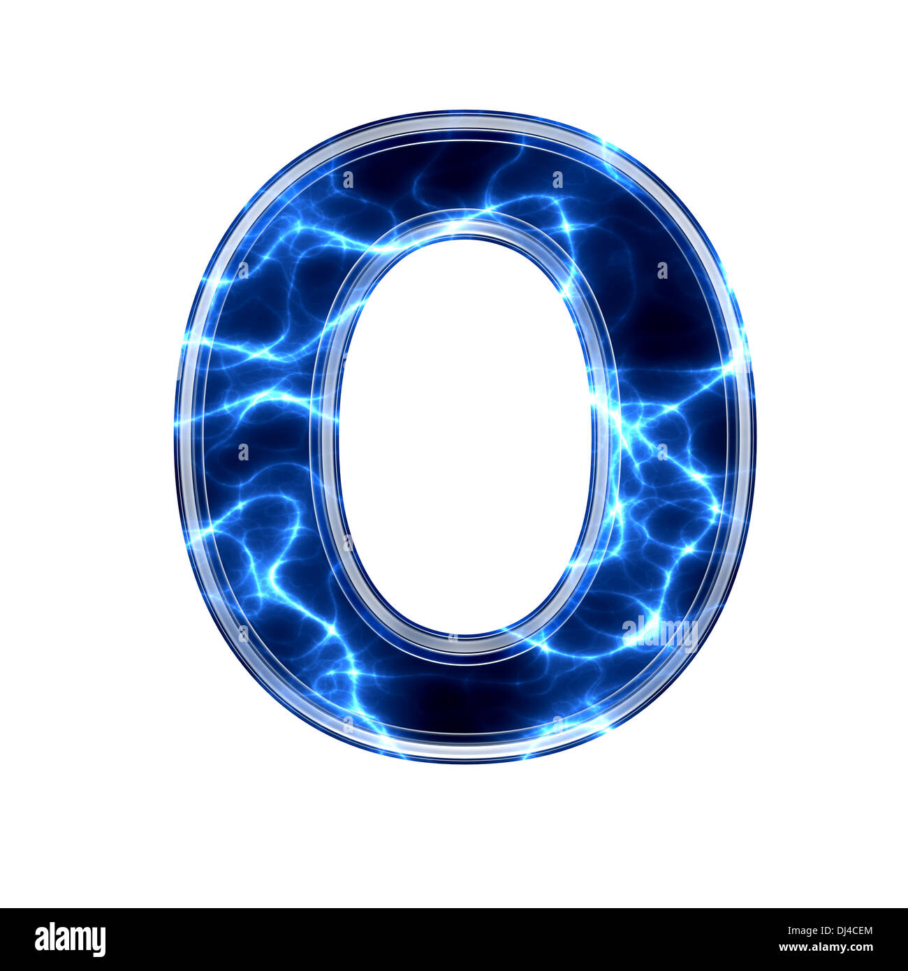 Electric 3d letter on white background - o Stock Photo