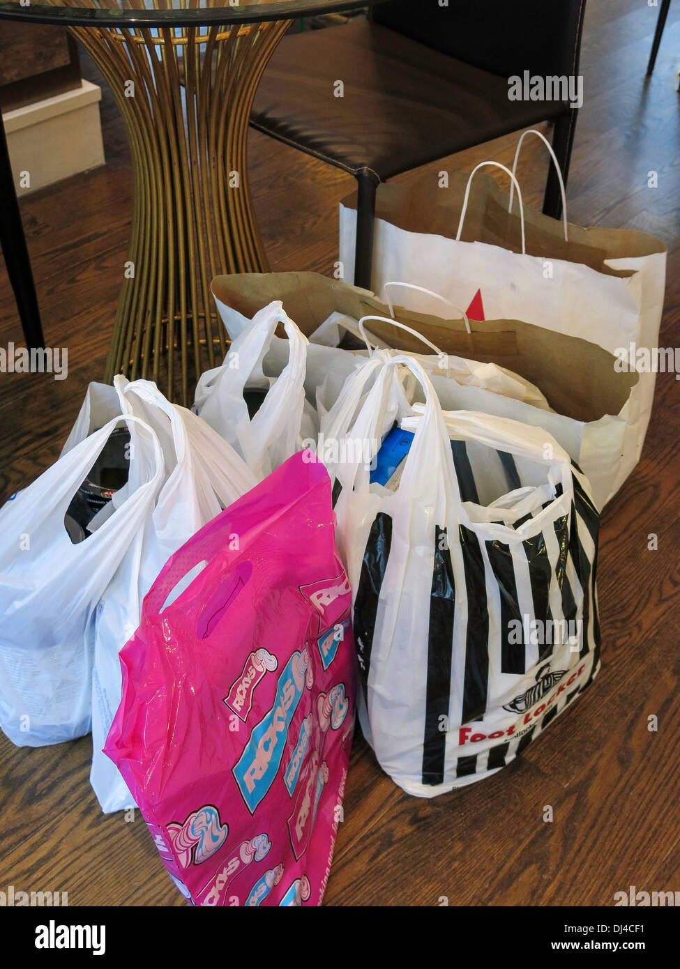 New York City Shopping Bags Still Life Stock Photo