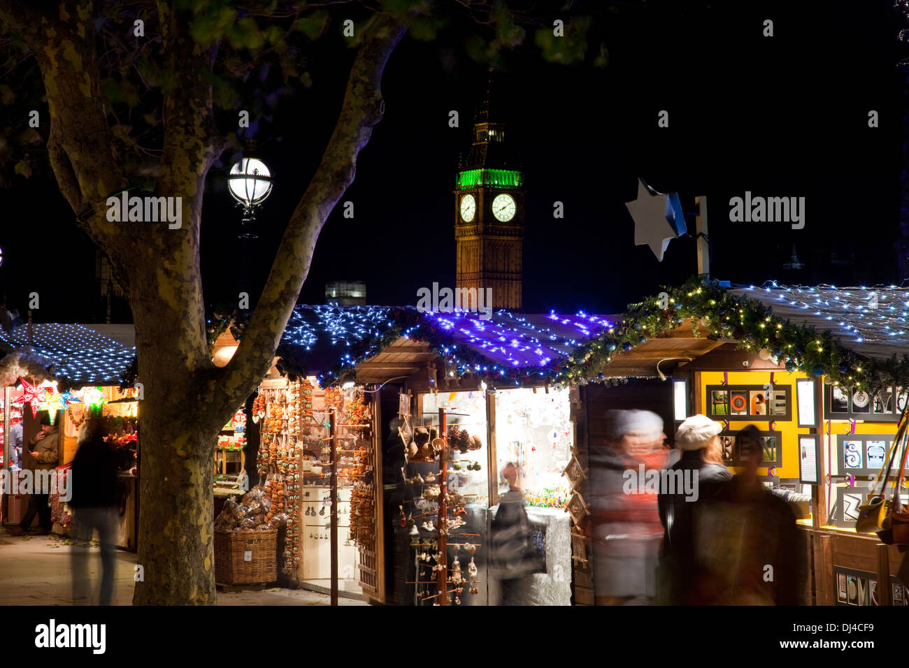 Christmas Market, The Southbank, London, England Stock Photo