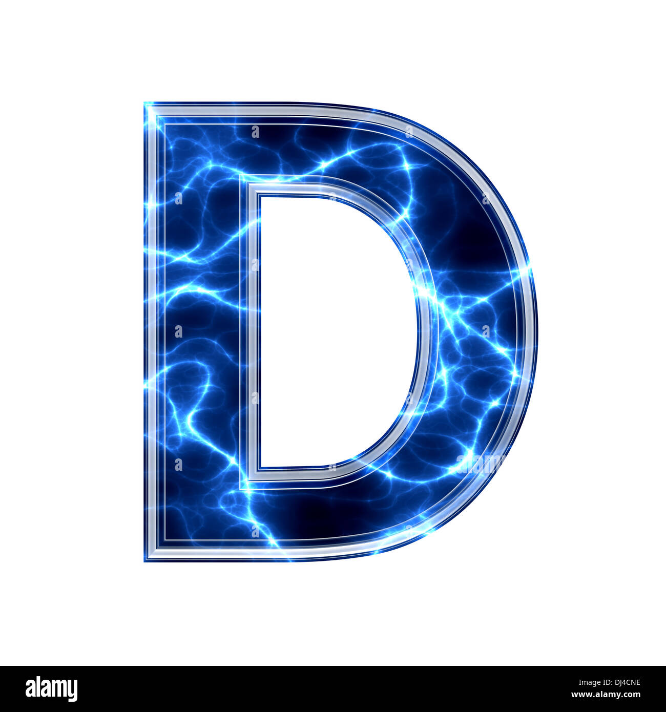 Electric 3d letter on white background - d Stock Photo - Alamy
