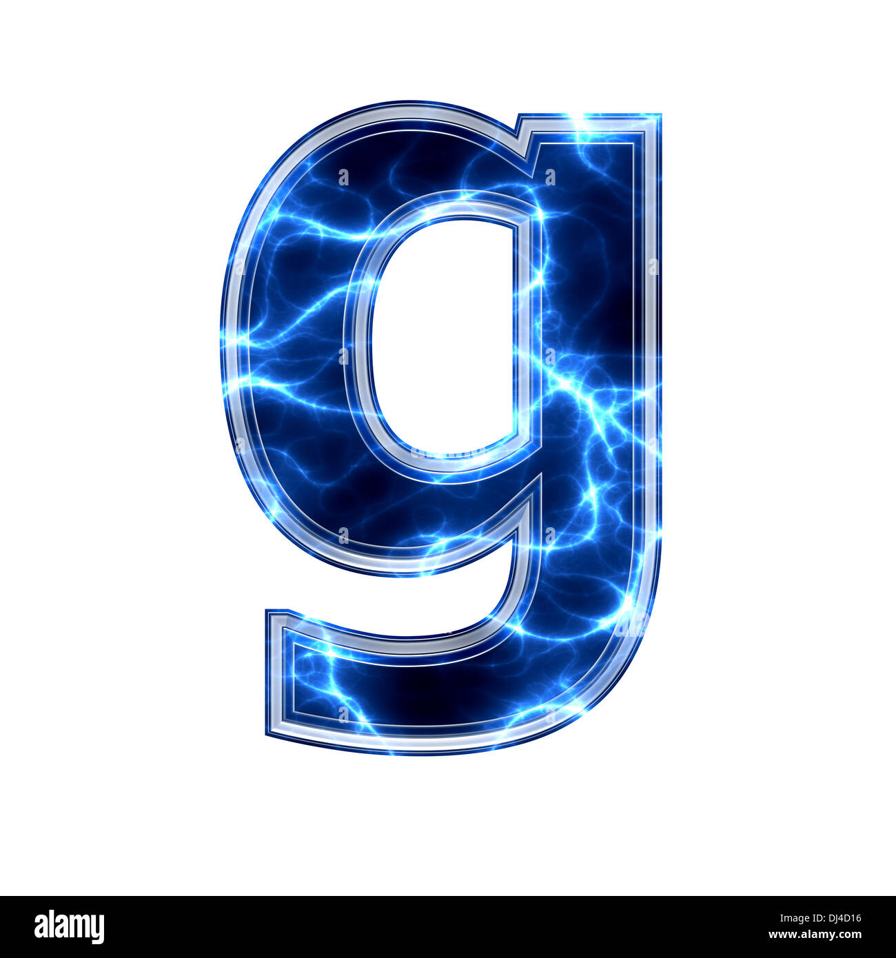 electric 3d letter - g Stock Photo