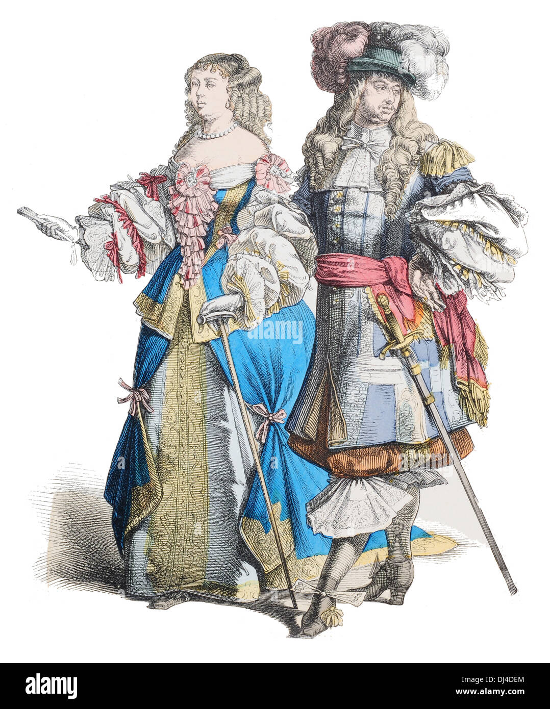 Cavalier. falling collar. petticoat breaches. doublet with tabbed  extensions. cape. Cavalier hat: Wide brim with one sid…