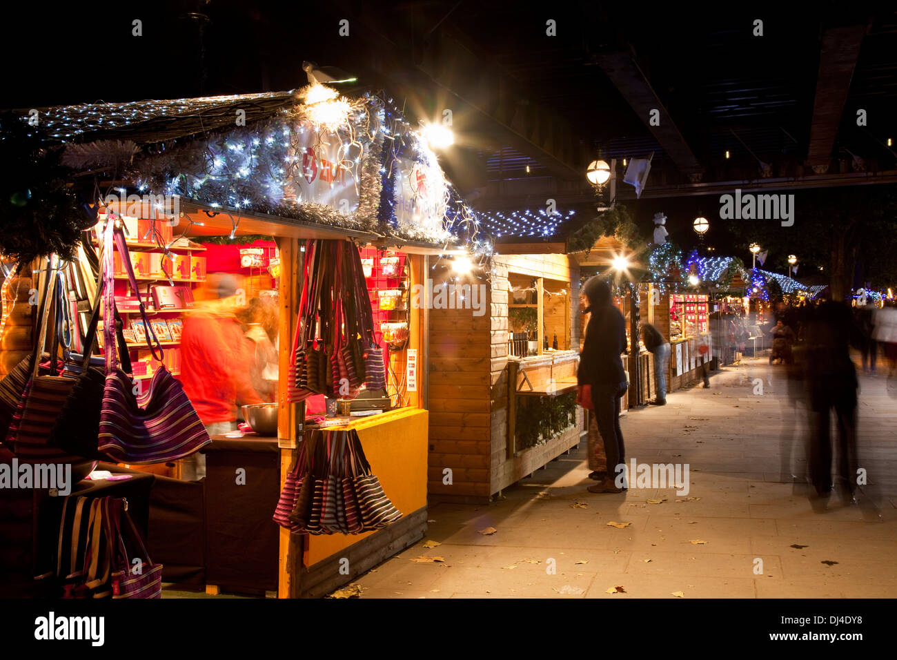 Christmas Market, The Southbank, London, England Stock Photo Alamy