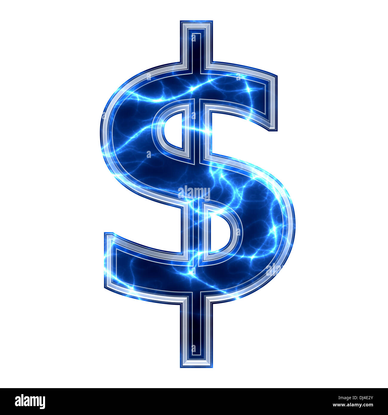 Electric 3d Dollar Currency Sign Stock Photo Alamy