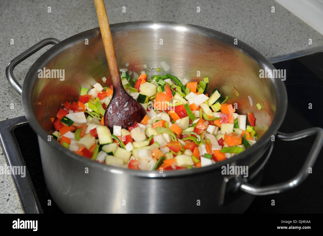 Cooking Vegetables Stock Photo Alamy