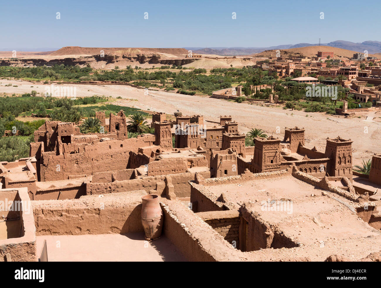 Taourirt town and its famous Kasbah - in eastern Ouarzazate, Morocco Stock Photo