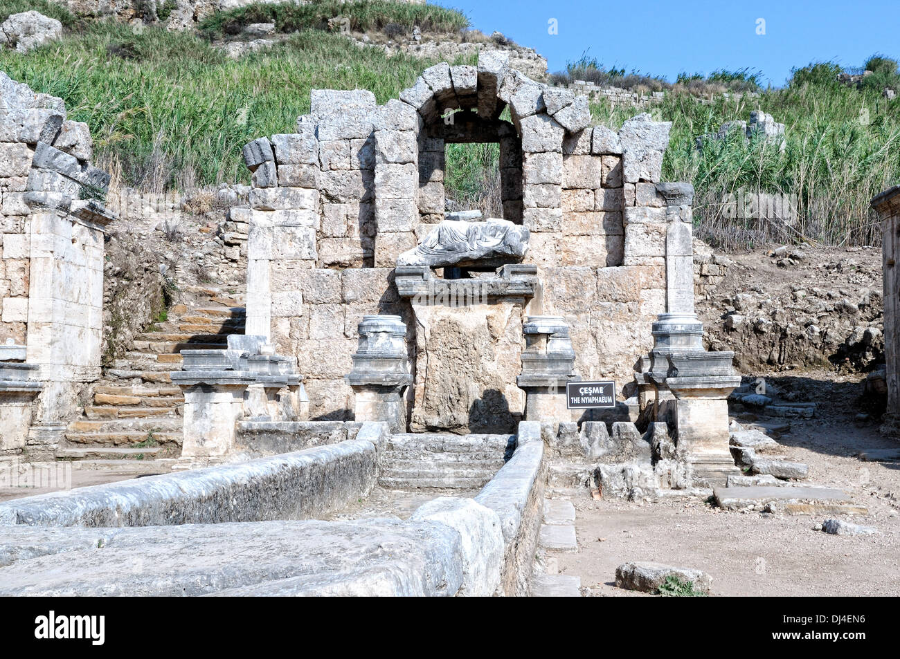 Nymphaeum Perge Turkey Stock Photo