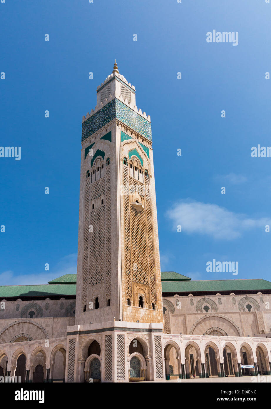 The Hassan II Mosque or Grande Mosquee Hassan II in Casablanca, Morocco. Stock Photo