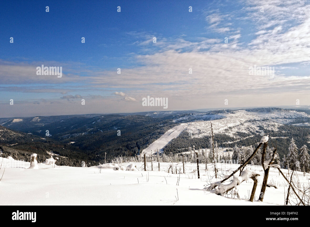 Black Forest Road ski Seibelseckle Stock Photo