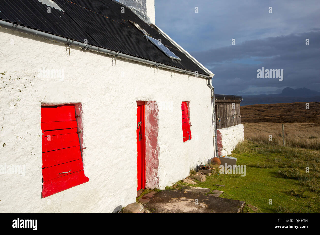 A remote crofting house on Rubha Coigeach in Assynt, North West