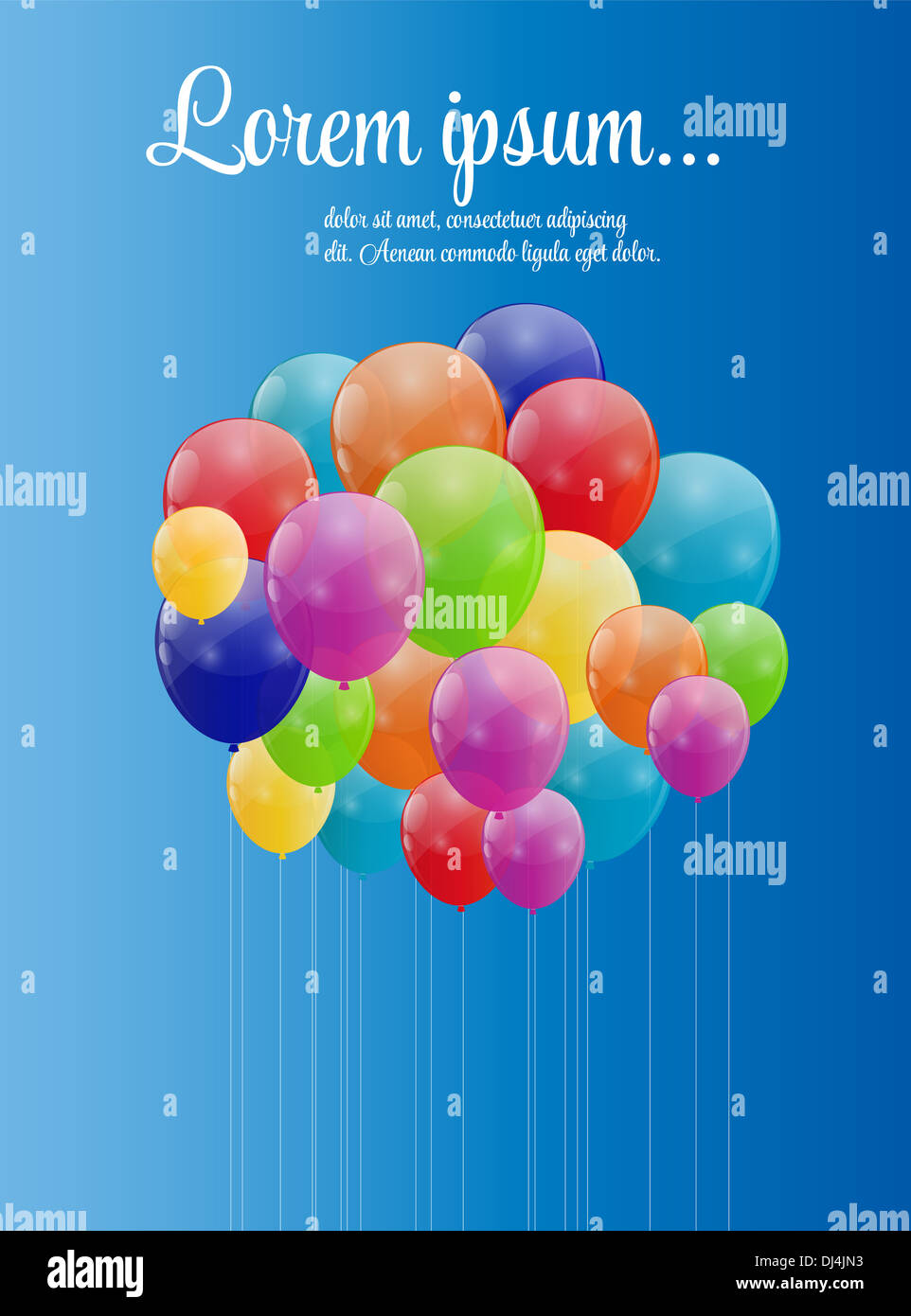 Color glossy balloons background vector illustration Stock Photo - Alamy