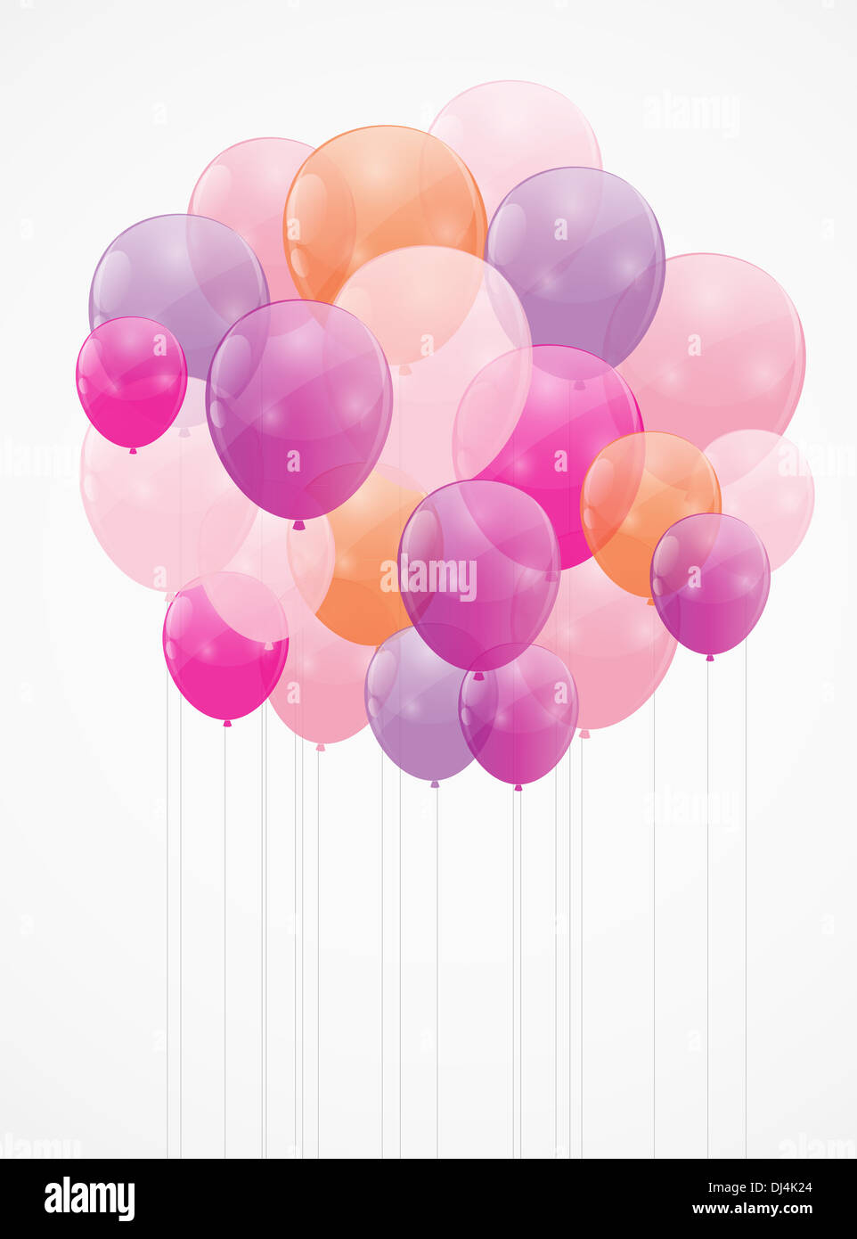 Color glossy balloons background vector illustration Stock Photo - Alamy