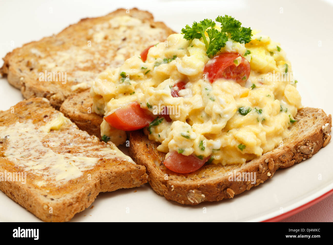 Brown bread with scrambled eggs hi-res stock photography and images - Alamy