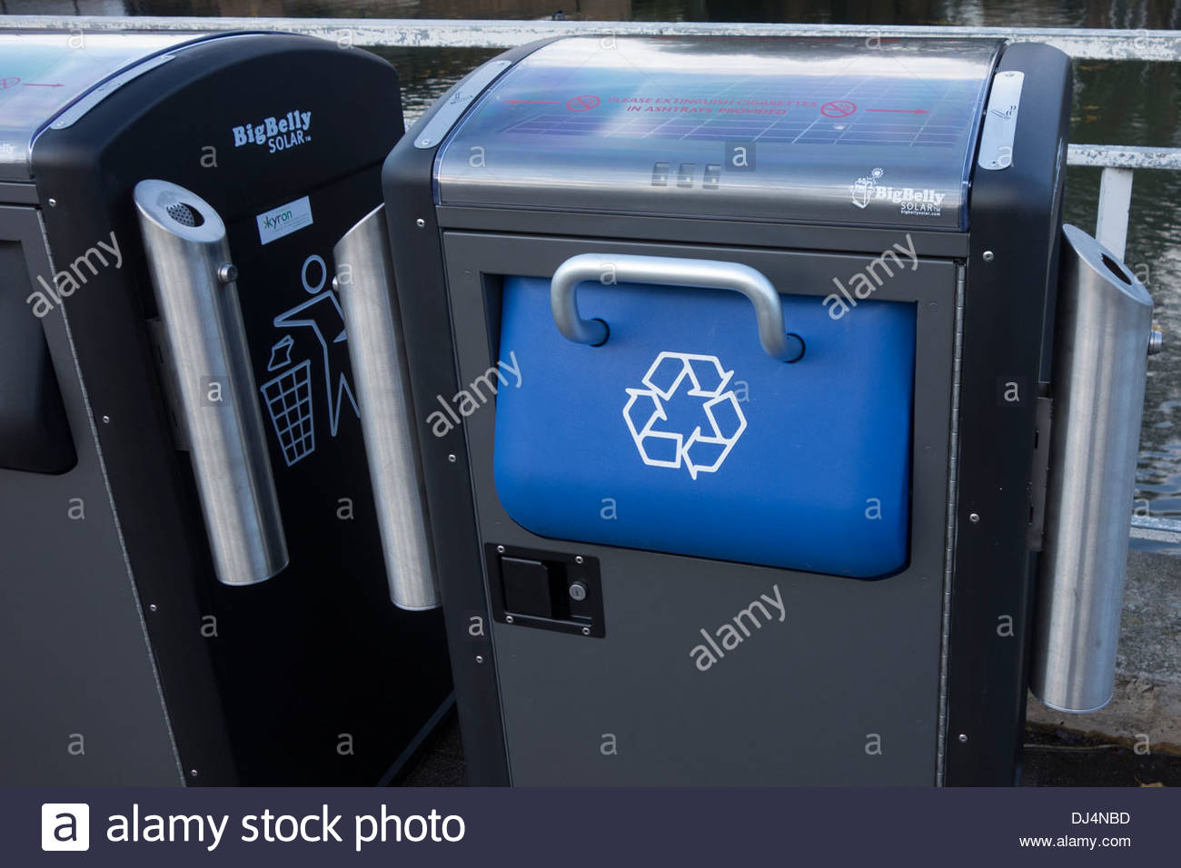 Big Belly Solar Compactor Bins High Resolution Stock Photography and
