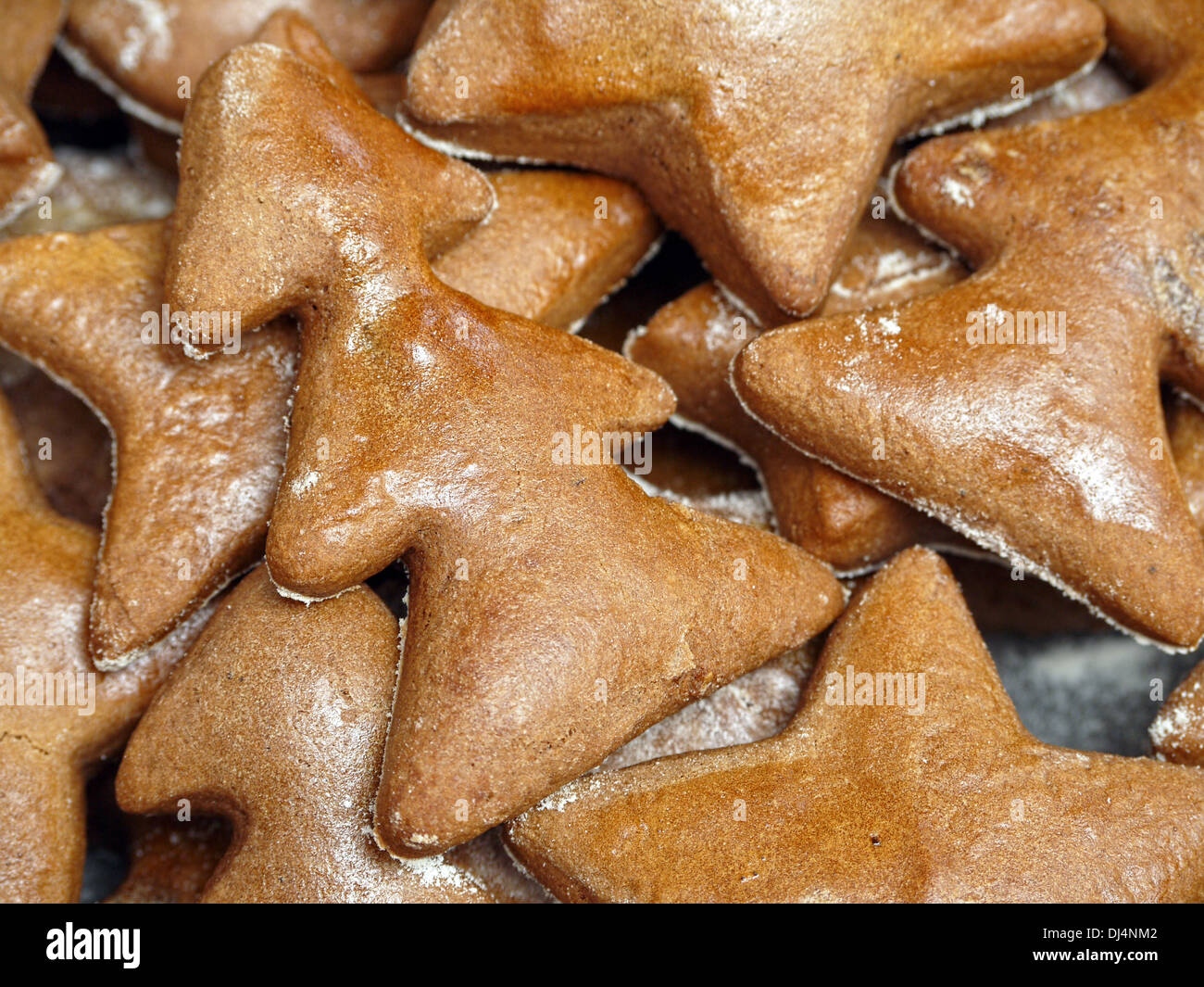 Home-made christmas gingerbread cookies Stock Photo