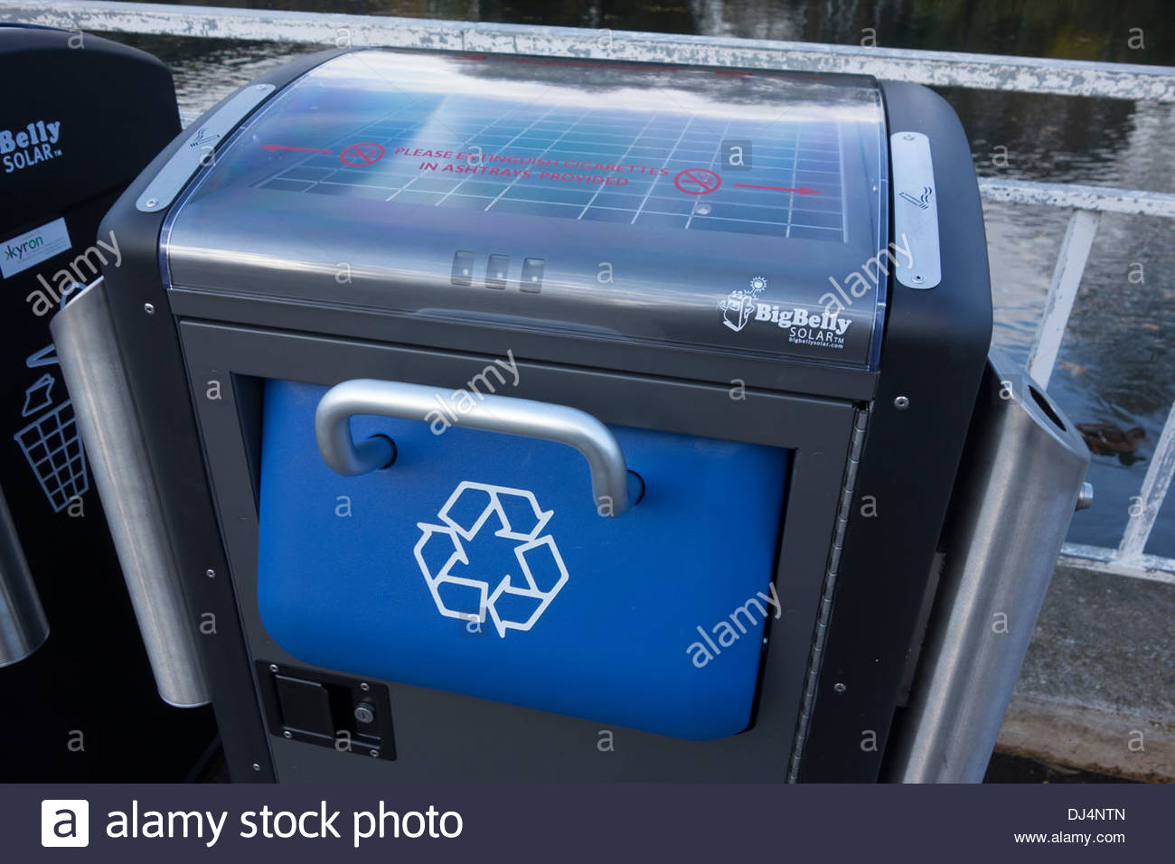 Big Belly Solar Compactor Bins High Resolution Stock Photography and