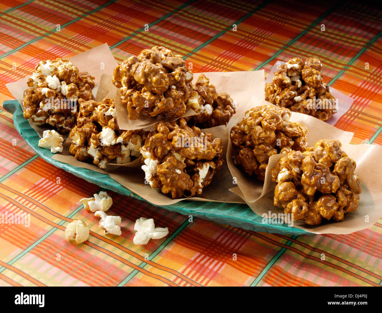 Popcorn balls popped corn balls Stock Photo Alamy