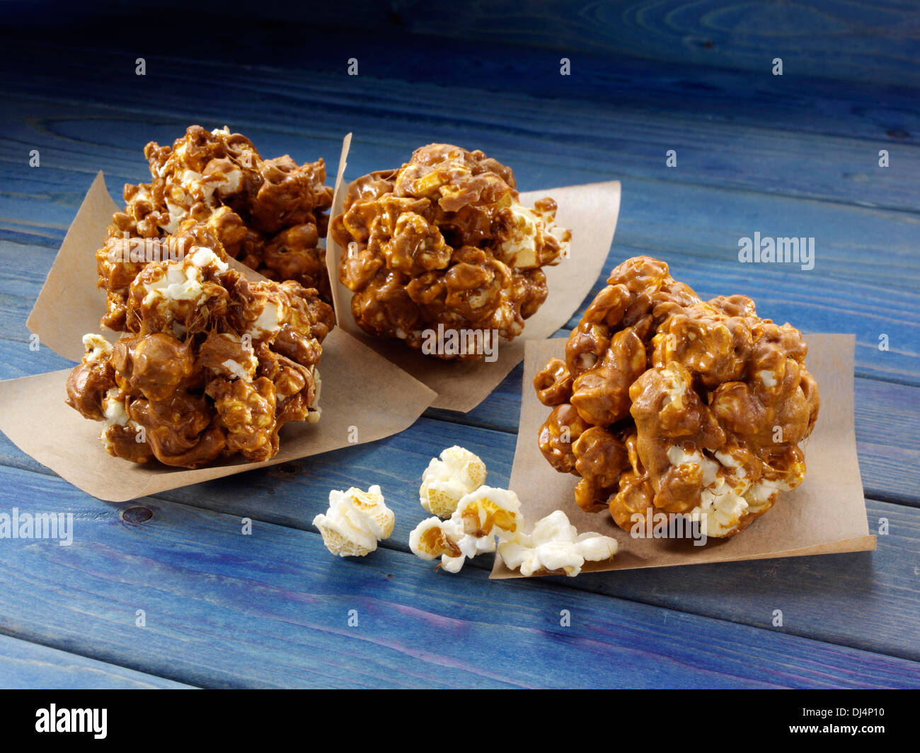 Popcorn balls popped corn balls Stock Photo Alamy