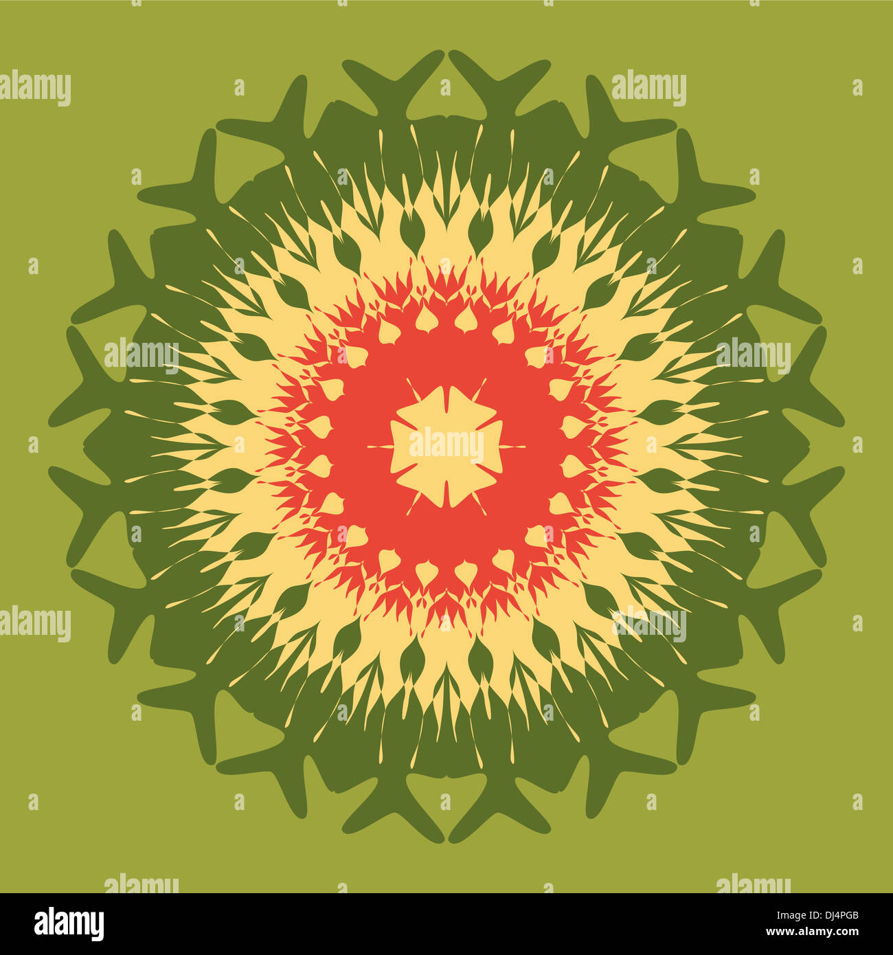 Artistic colorful mandala pattern Stock Photo