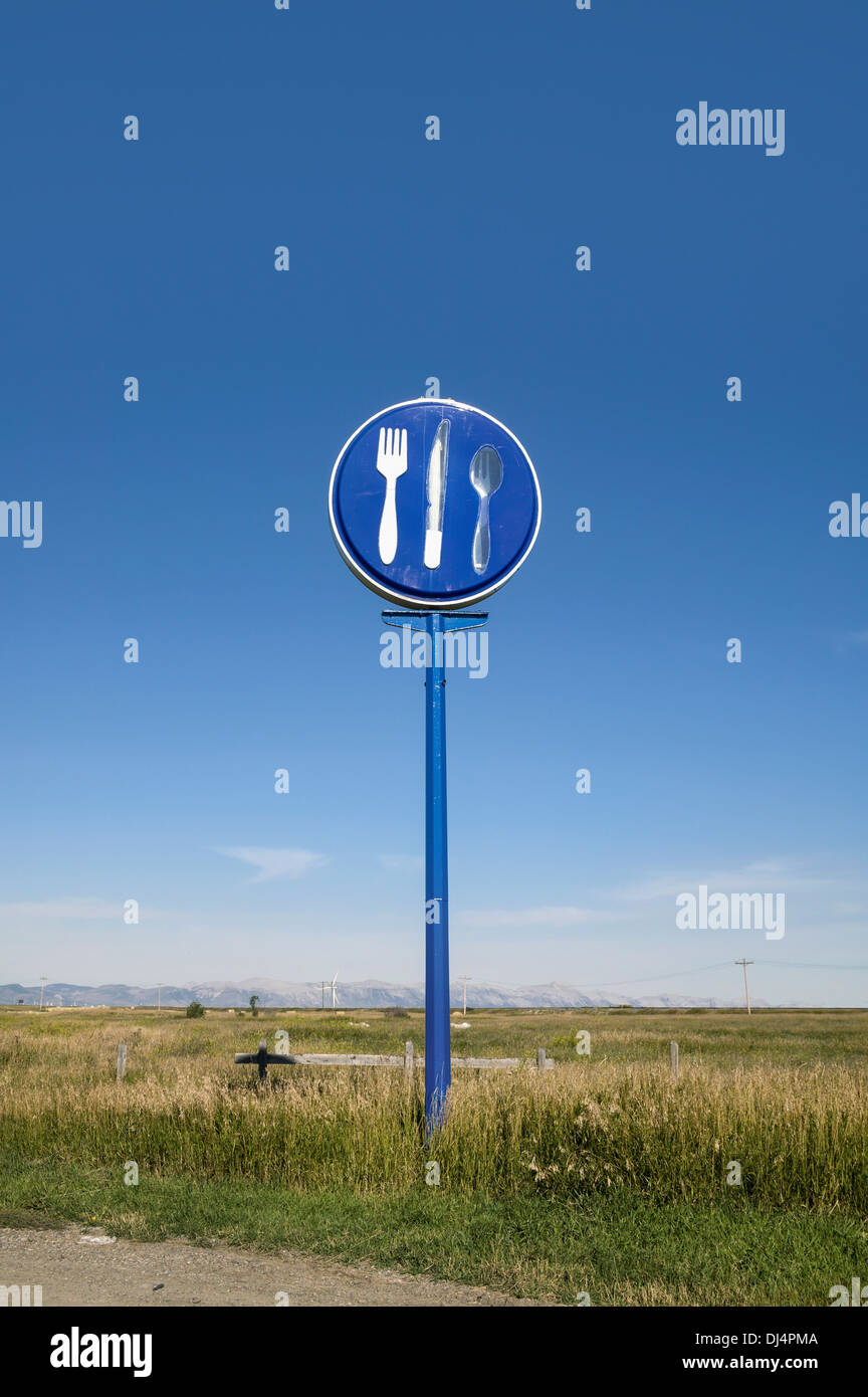 Broken Restaurant Sign; Alberta, Canada Stock Photo Alamy