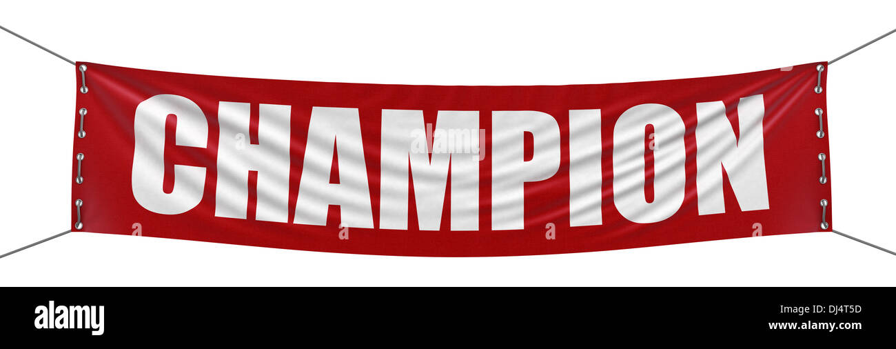 Champion Banner (clipping path included Stock Photo - Alamy