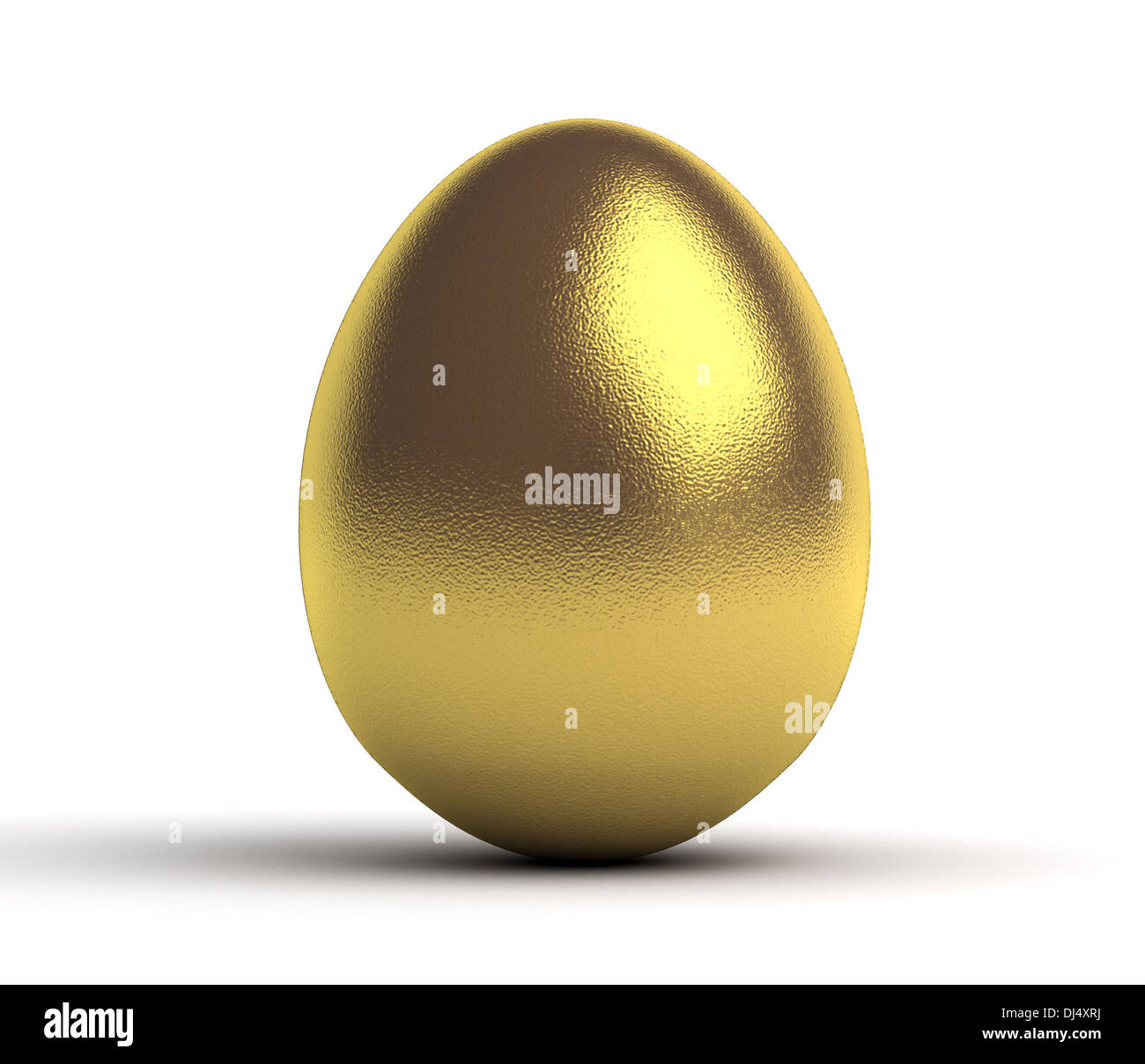 Golden Egg on white background (isolated with clipping path) Stock Photo