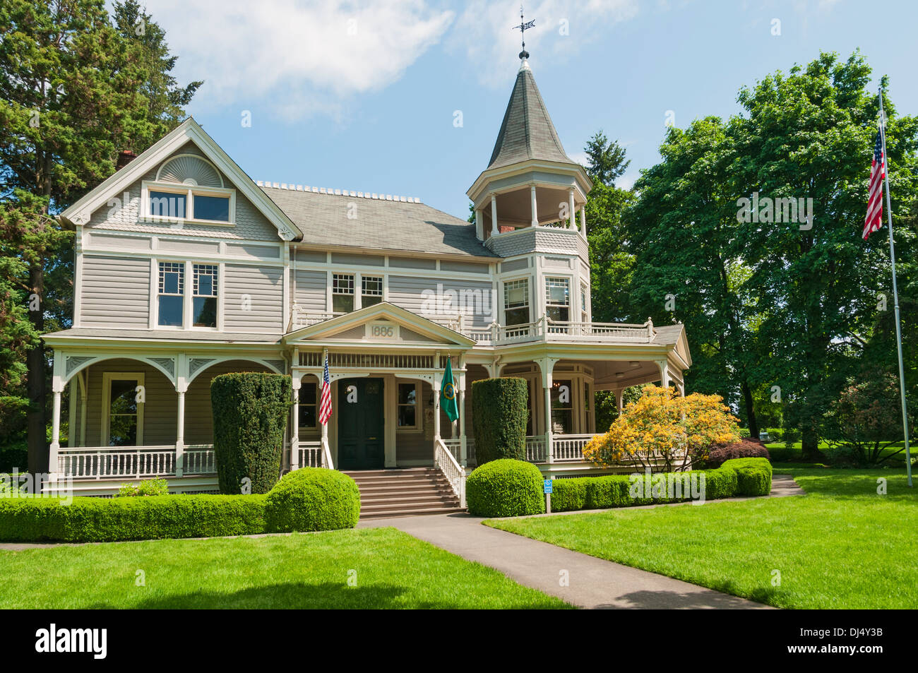 Fort Vancouver, Officers Row, Marshall House built 1886 Stock Photo Alamy