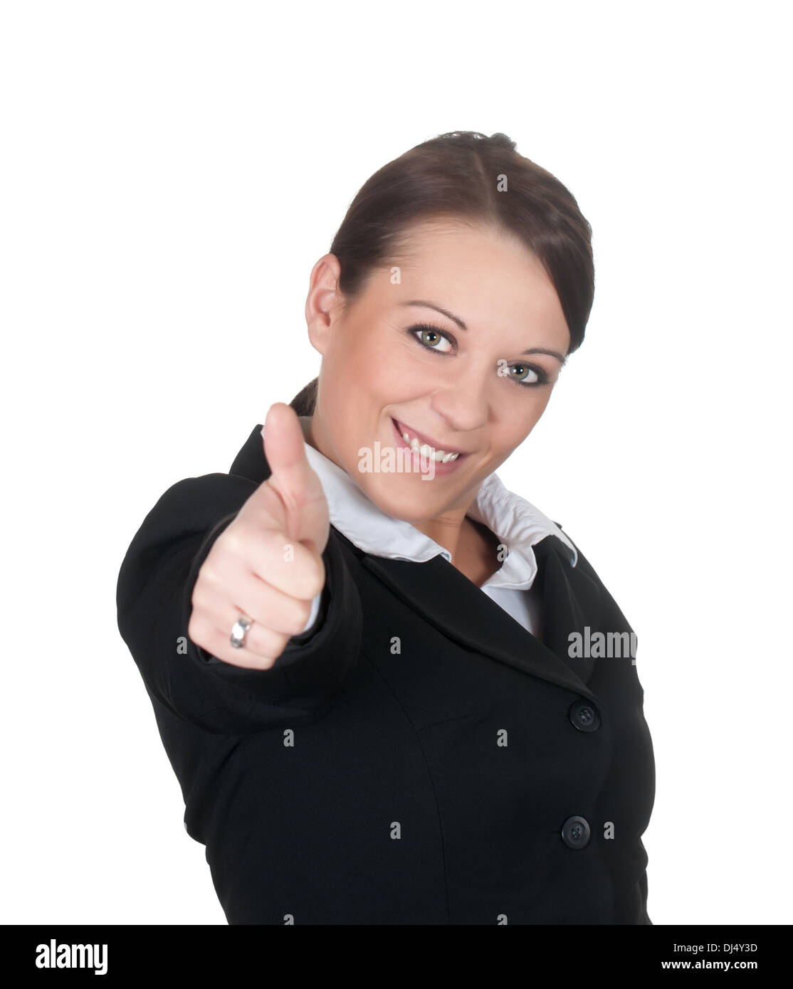 Young black woman shows thumb hi-res stock photography and images - Alamy