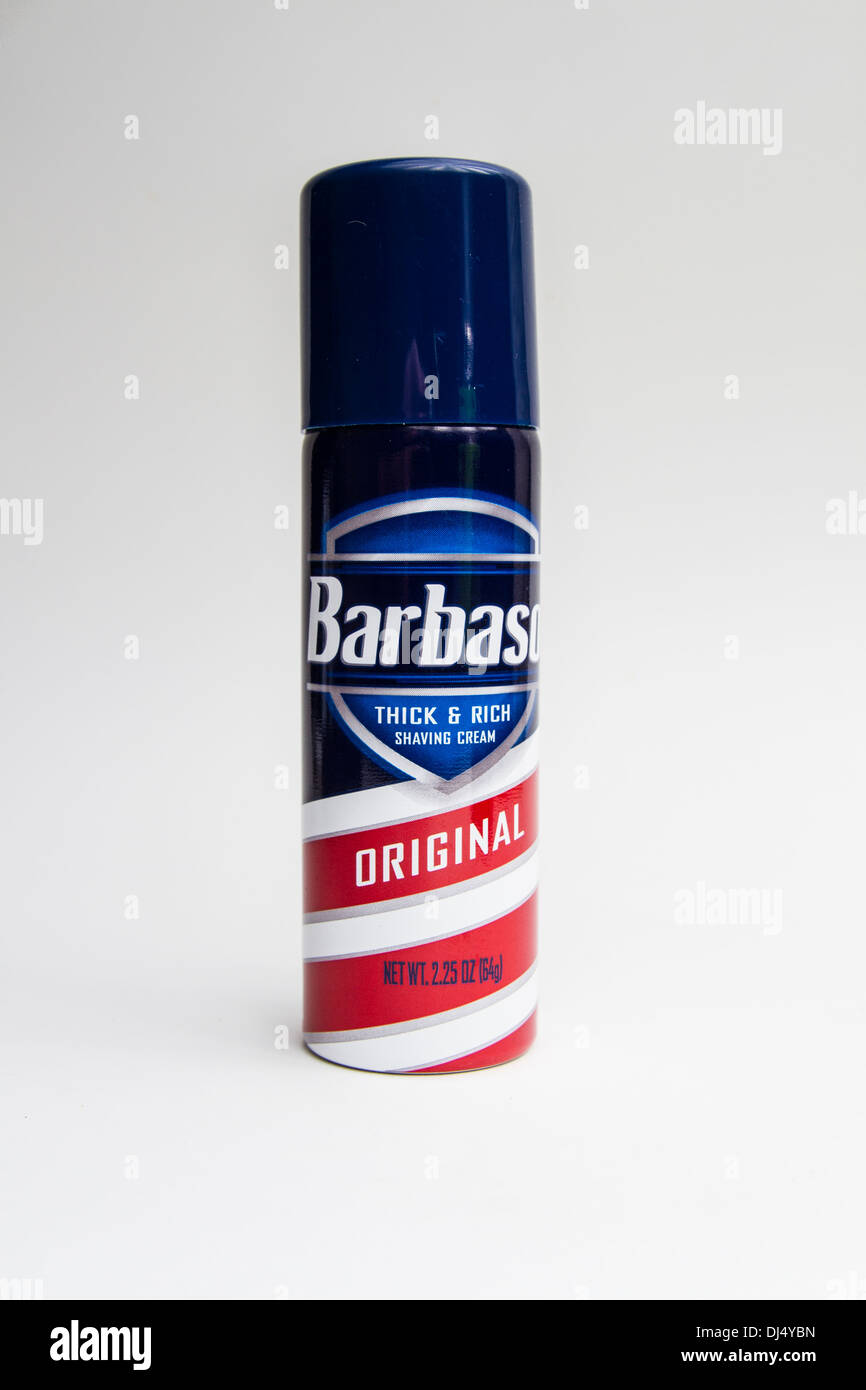 Barbasol shaving cream in travel size Stock Photo Alamy
