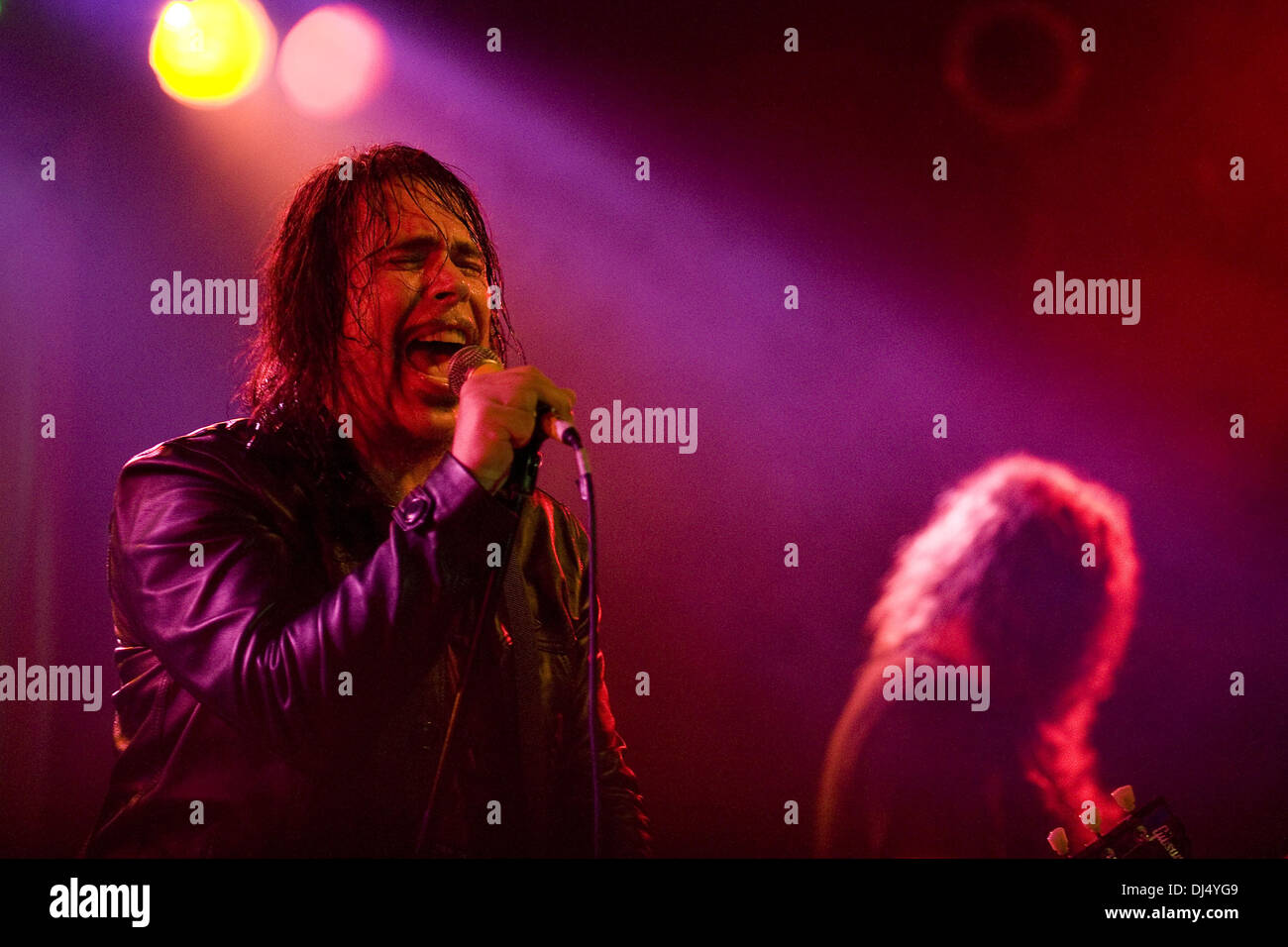 Chicago, Illinois, USA. 21st Nov, 2013. Dave Wyndorf (left) and Garrett Sweeny (right) of Monster Magnet performs live at the Bottom Lounge in Chicago. Credit:  Maureen Vana/ZUMAPRESS.com/Alamy Live News Stock Photo