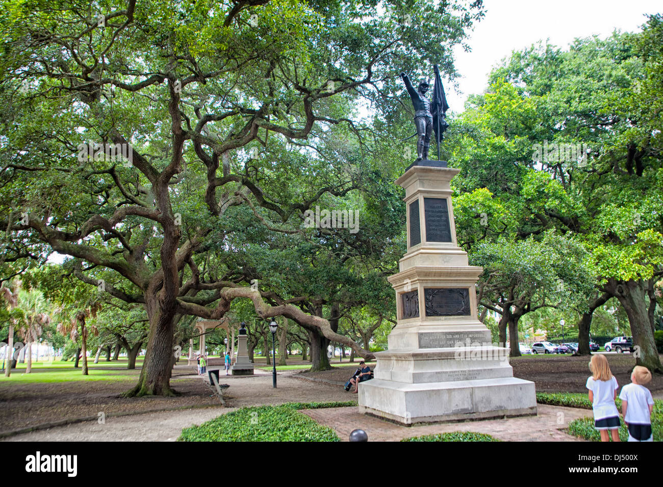 Second South Carolina Regiment statue at Battery Park and White Point Gardens in Charleston, South Carolina Stock Photo