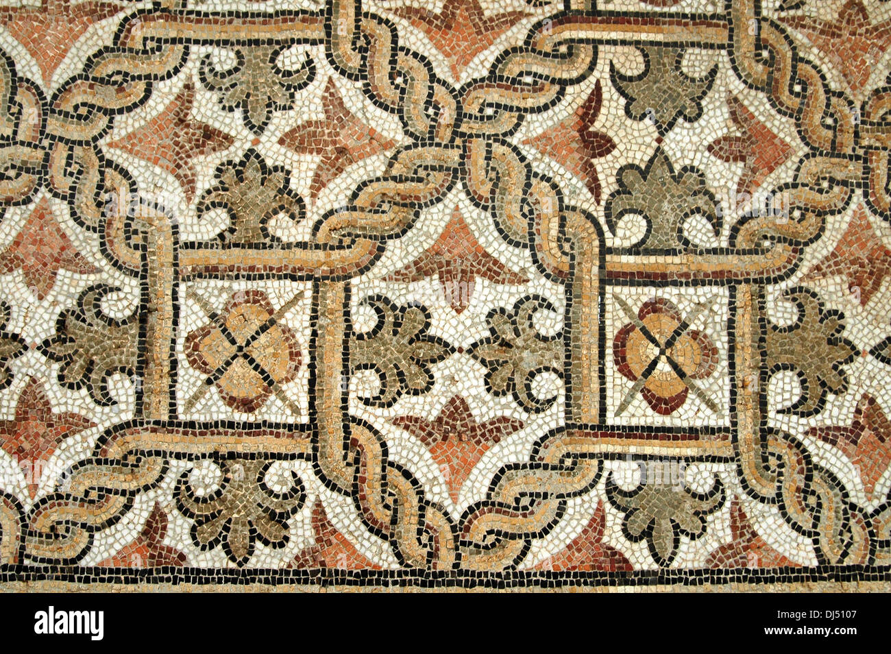 Roman mosaic, Sabratha, Libya Stock Photo - Alamy