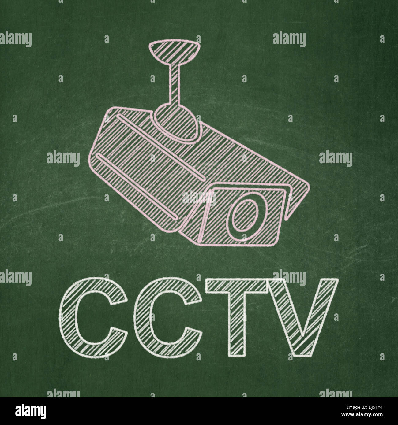 Protection concept: Cctv Camera and CCTV on chalkboard Stock Photo - Alamy