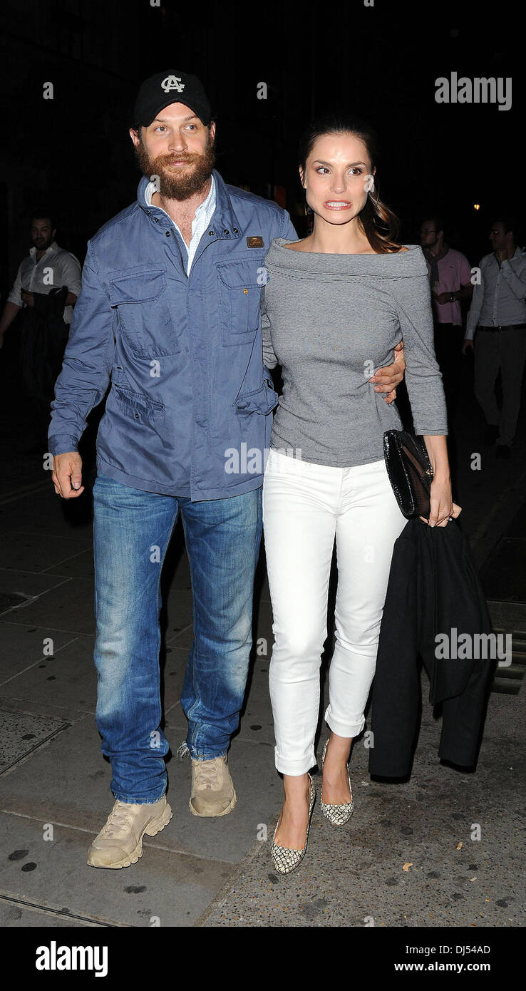 Tom Hardy And Charlotte Riley At The Prometheus Uk Film Premiere Afterparty Held At Aqua London England 31 05 12 Stock Photo Alamy