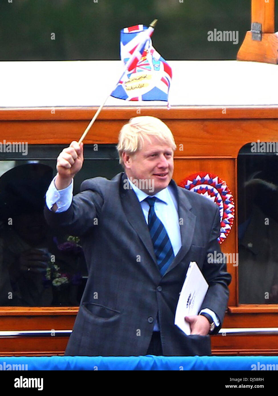 Boris Johnson The Queen's Diamond Jubilee River Pageant Flotilla London