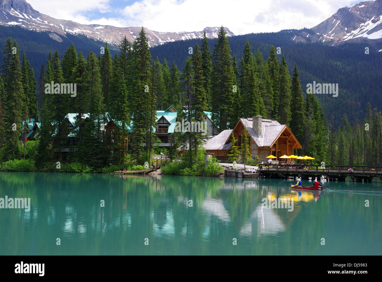 The famous Emerals Lake Stock Photo - Alamy