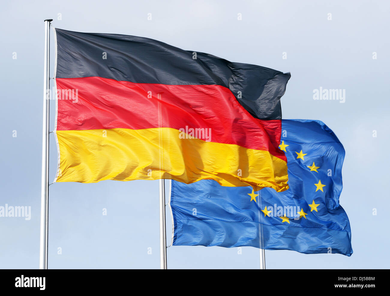 Flags of Germany and Europe Stock Photo Alamy
