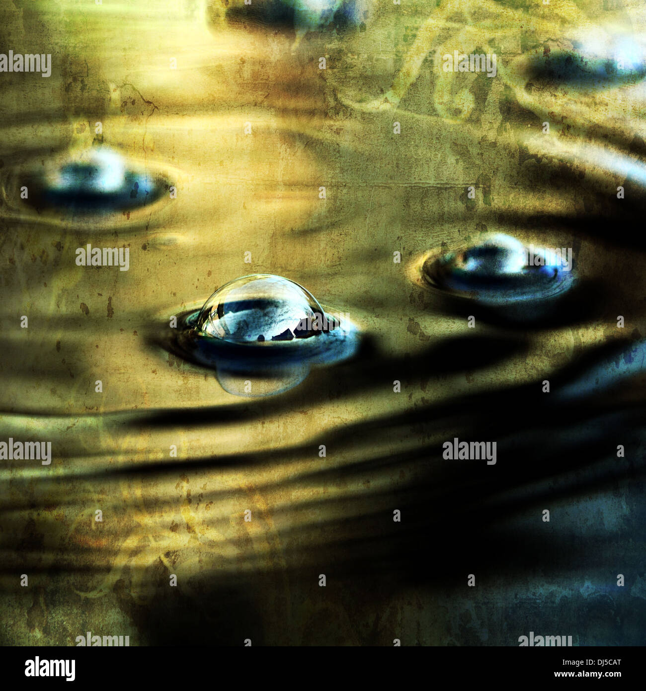air bubbles floating on the water surface Stock Photo Alamy