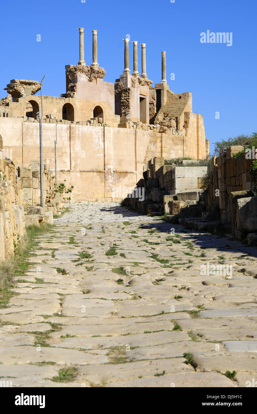 Ancient road, Libya Stock Photo