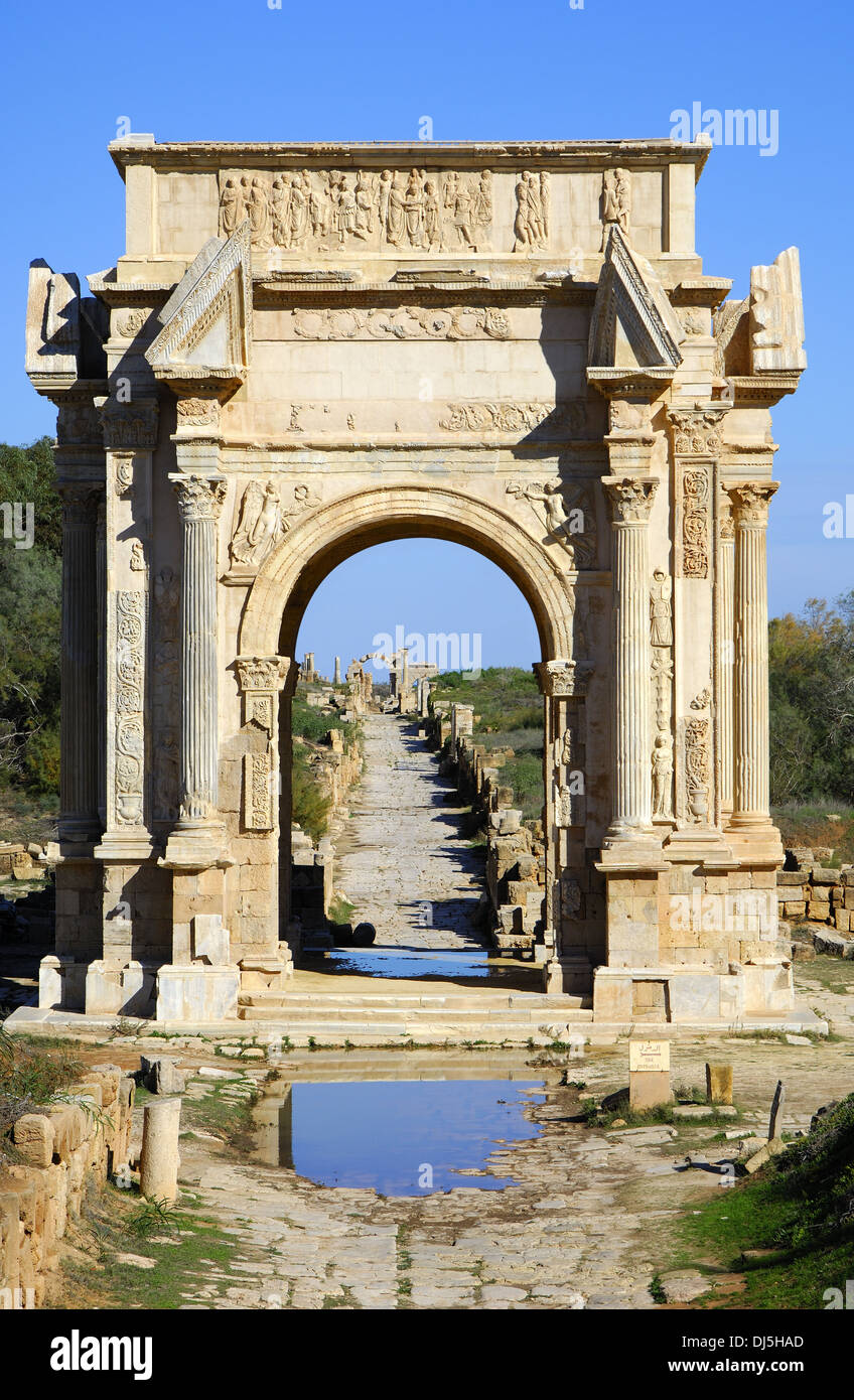 Ancient arch Libya Stock Photo