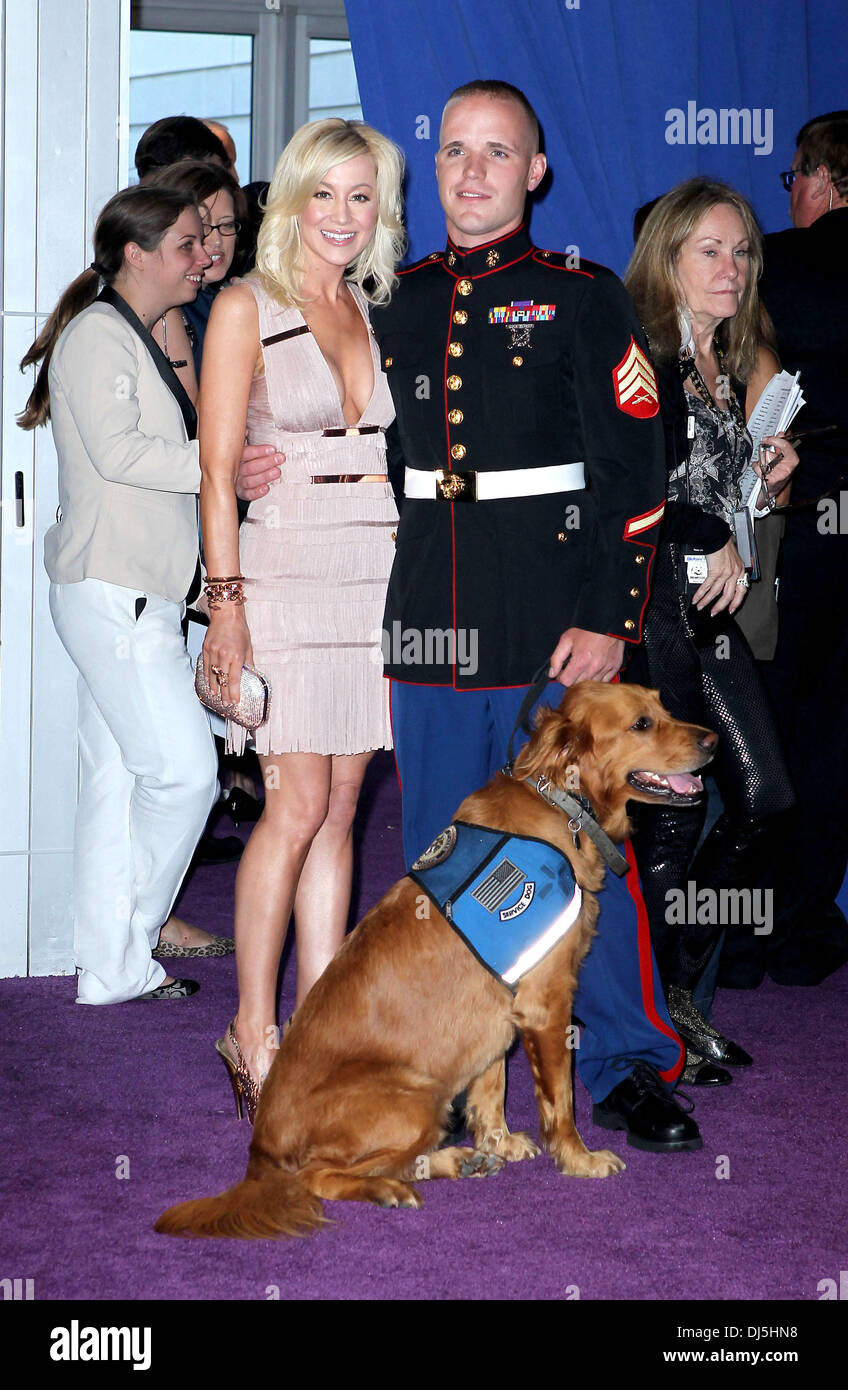 Kellie Pickler, U.S. Marine Sgt. Sean DeBevoise, Rusty the Dog 2012 CMT Music Awards at The Bridgestone Arena. Nashville, Tennessee - 06.06.12 Stock Photo