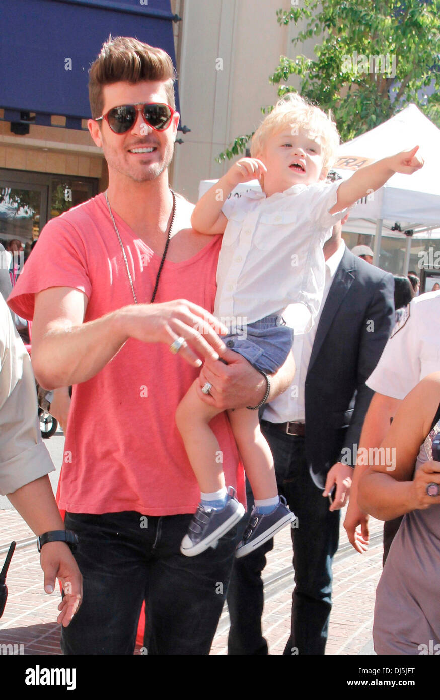 Robin Thicke and his son Julian appear on 