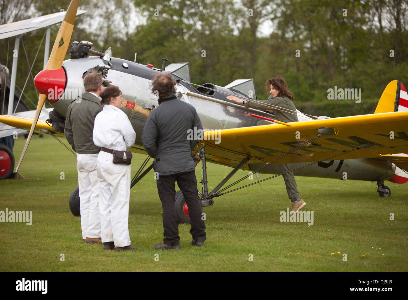 Pilots At A Shuttleworth Collection Air Display At Old Warden Airfield Pilots At A Shuttleworth Collection Air Display At Old Warden Airfield