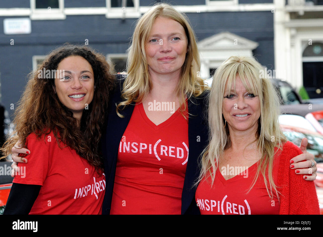 Jodie Kidd, Jo Wood, Lilly Becker The Cash & Rocket (RED) tour from London to Monte Carlo. The (RED) branded vintage and classic cars race leaves London today and ends in Monte Carlo on June 10, with stops in Paris and Milan. London, England - 07.06.12 Stock Photo
