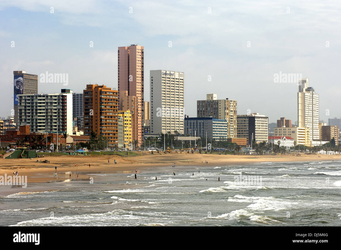 Golden Mile beach, Durban Stock Photo